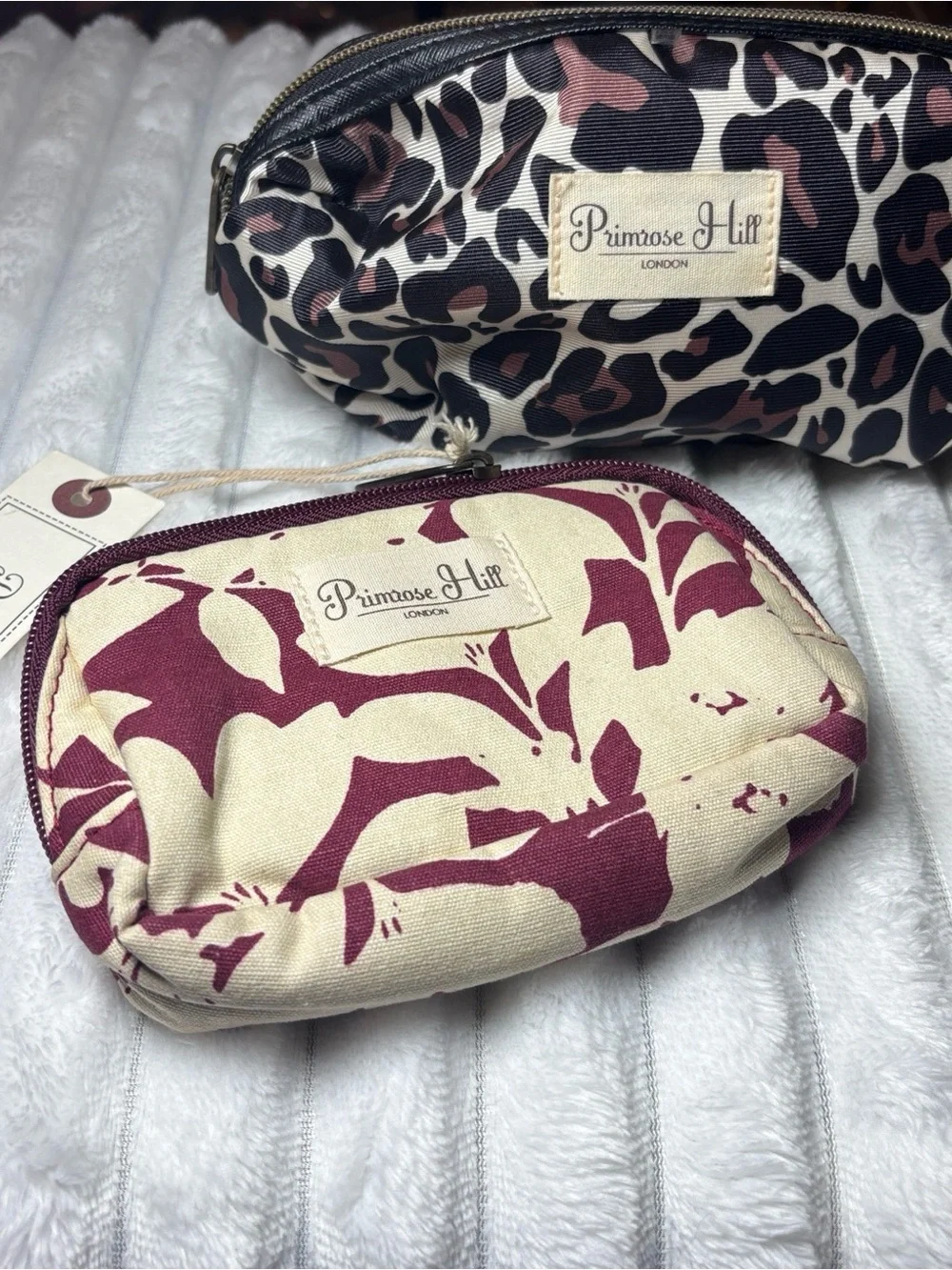 Primrose Hill London Floral Zip Clutch and Animal Print Pouch / Cosmetic Bag